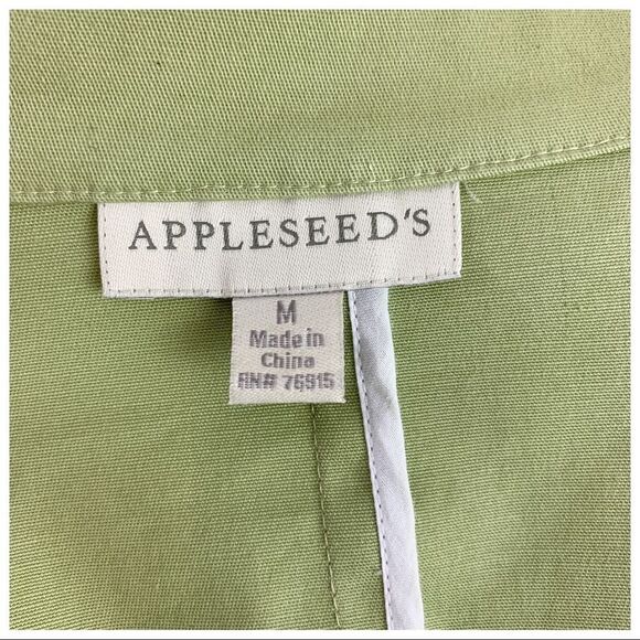Appleseed's Light Green‎ Cotton Front Zip Jacket M - Picture 8 of 11